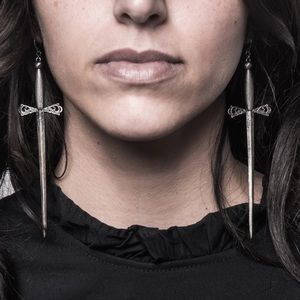 Blood Milk 2 of Swords Tarot Earrings: Part II